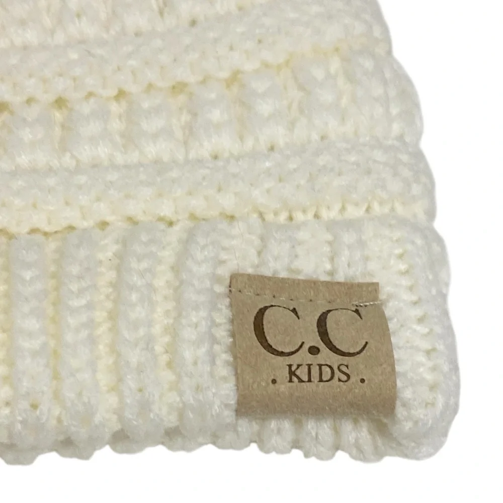 C. C. Kids Winter White Cream Beanie - NWT - Toddler